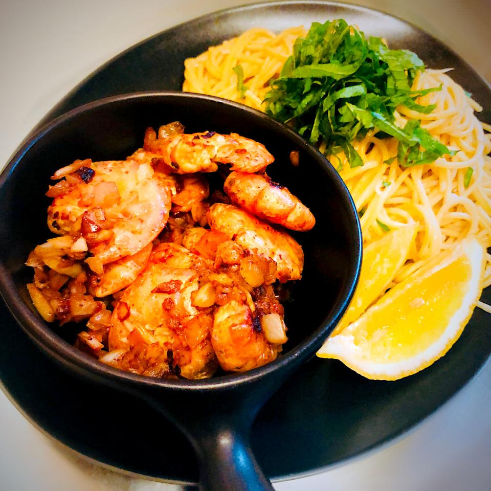ガーリックシュリンプ🍤&シラスパスタ